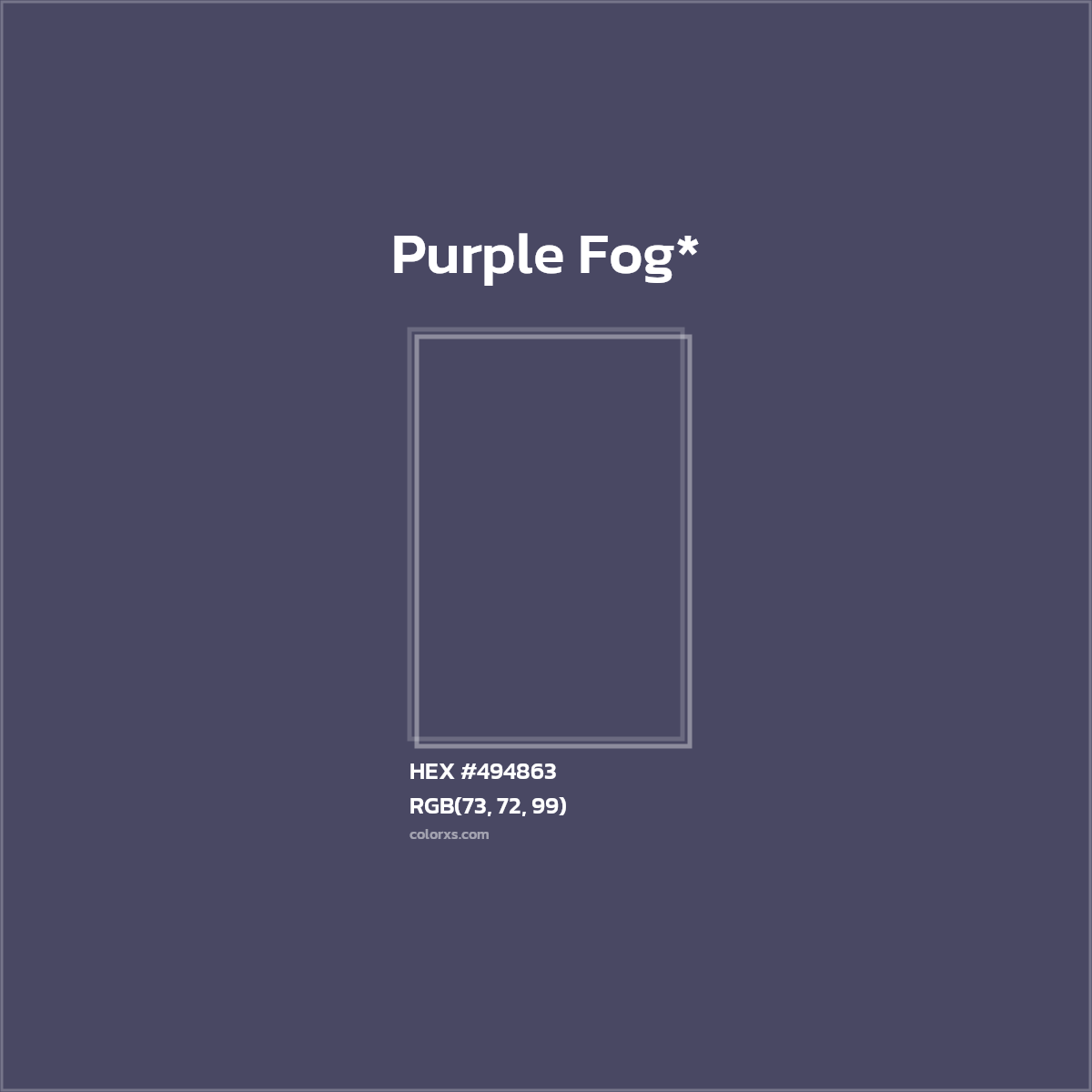 HEX #494863 Color Name, Color Code, Palettes, Similar Paints, Images