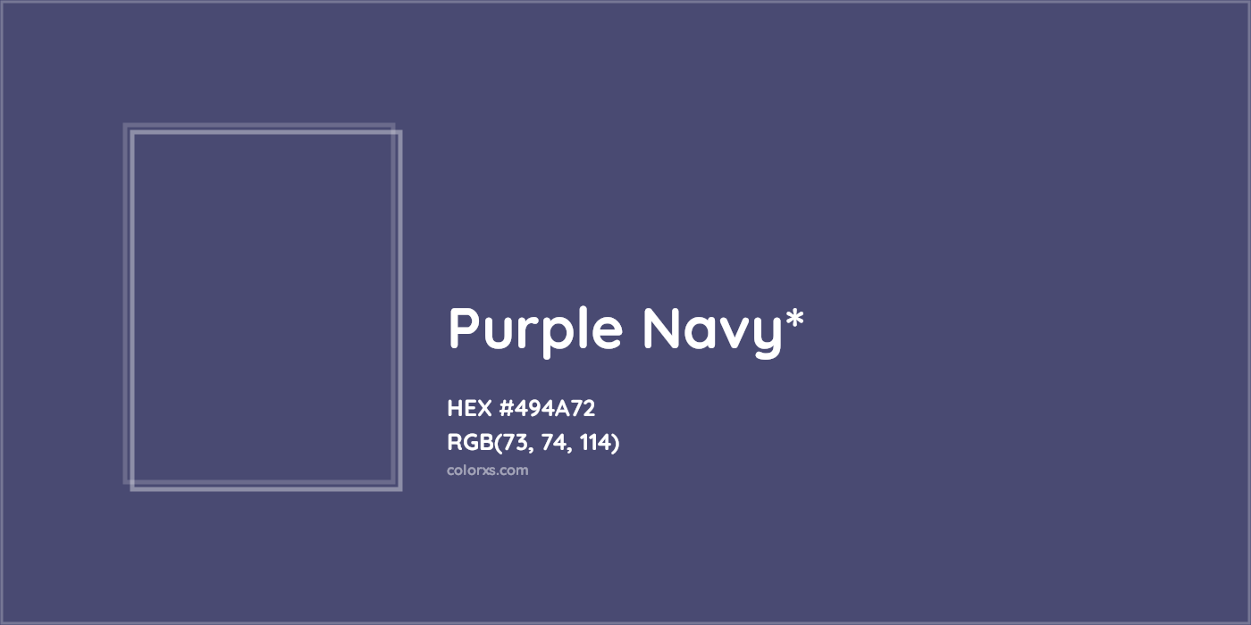 HEX #494A72 Color Name, Color Code, Palettes, Similar Paints, Images
