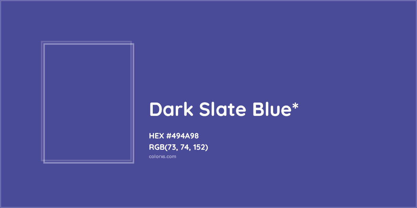 HEX #494A98 Color Name, Color Code, Palettes, Similar Paints, Images