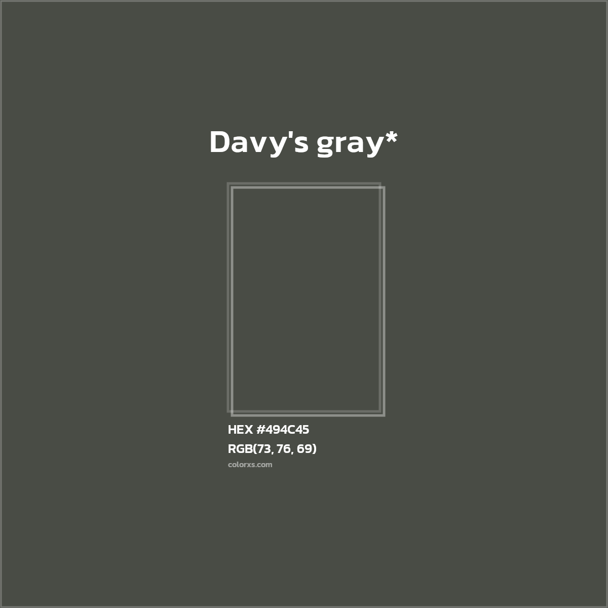 HEX #494C45 Color Name, Color Code, Palettes, Similar Paints, Images