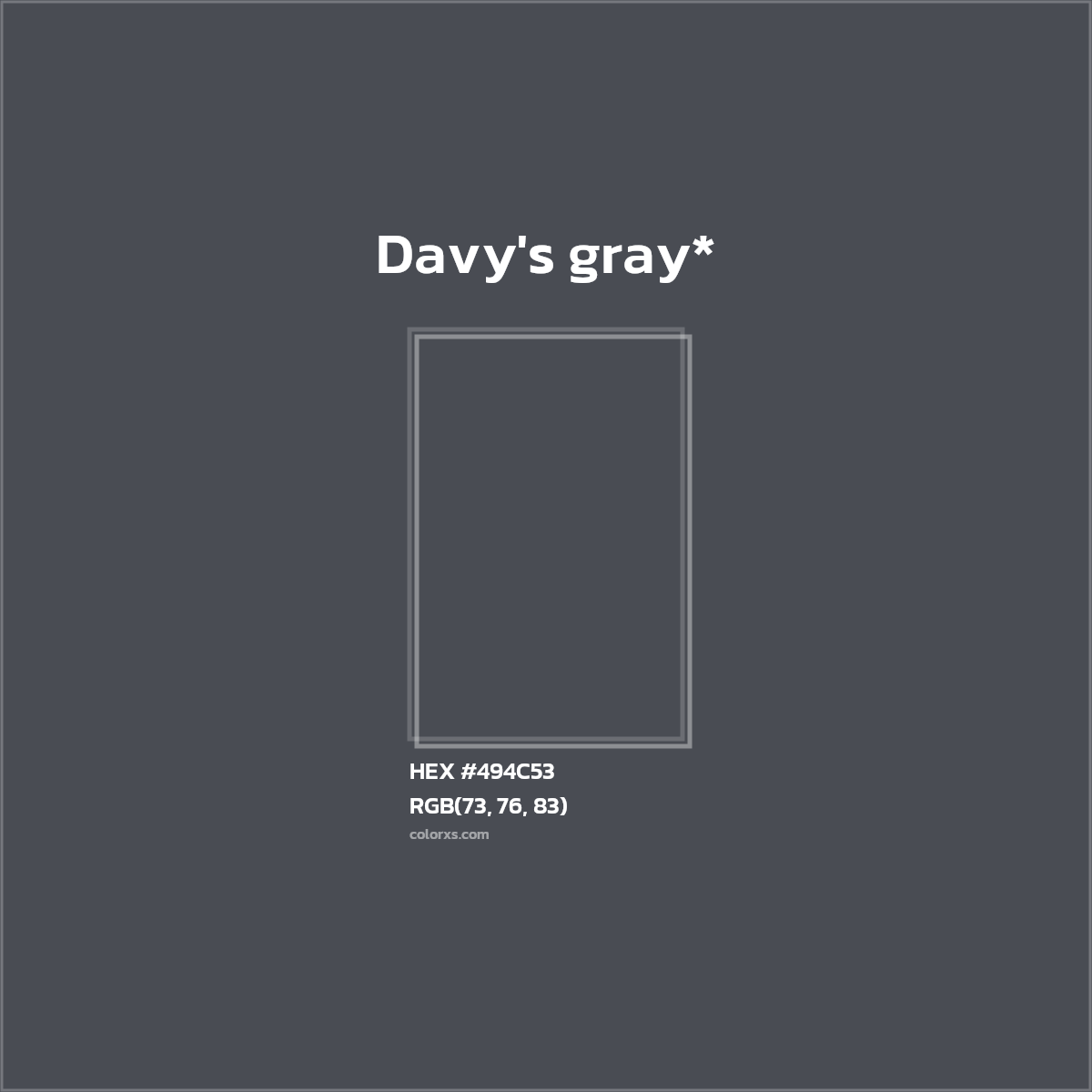 HEX #494C53 Color Name, Color Code, Palettes, Similar Paints, Images