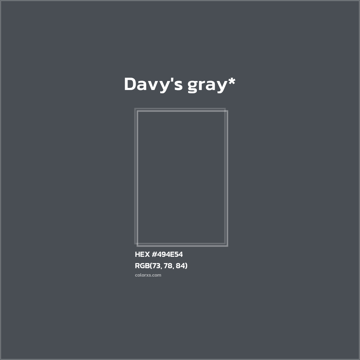 HEX #494E54 Color Name, Color Code, Palettes, Similar Paints, Images