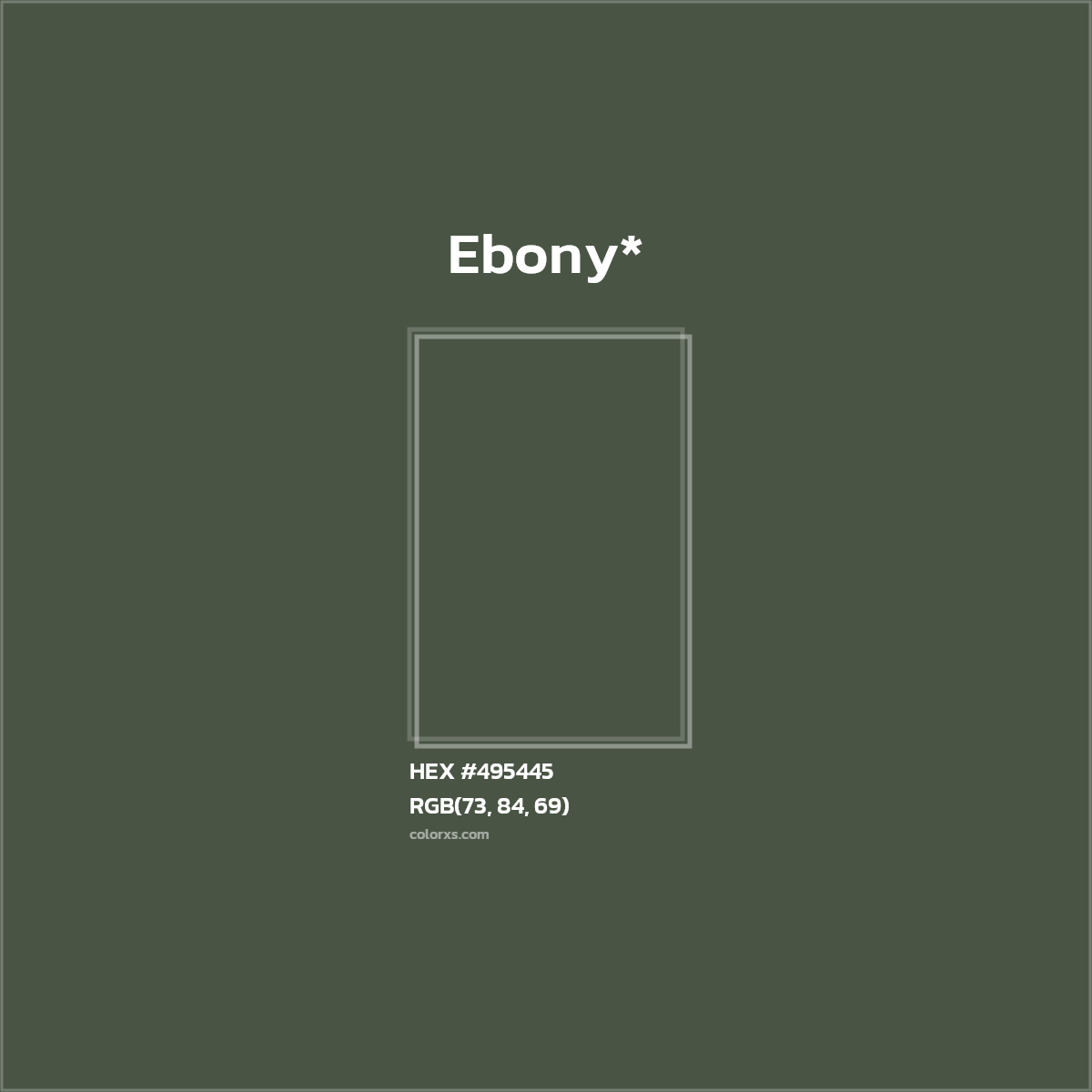 HEX #495445 Color Name, Color Code, Palettes, Similar Paints, Images