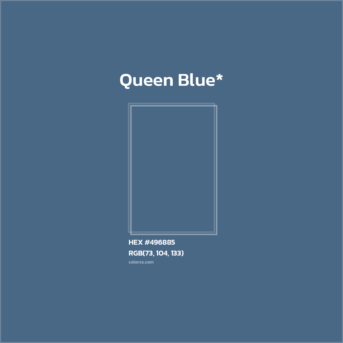 HEX #496885 Color Name, Color Code, Palettes, Similar Paints, Images