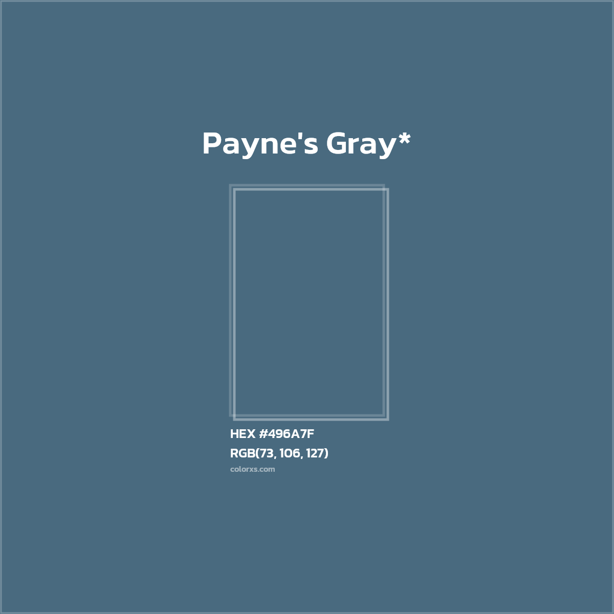 HEX #496A7F Color Name, Color Code, Palettes, Similar Paints, Images