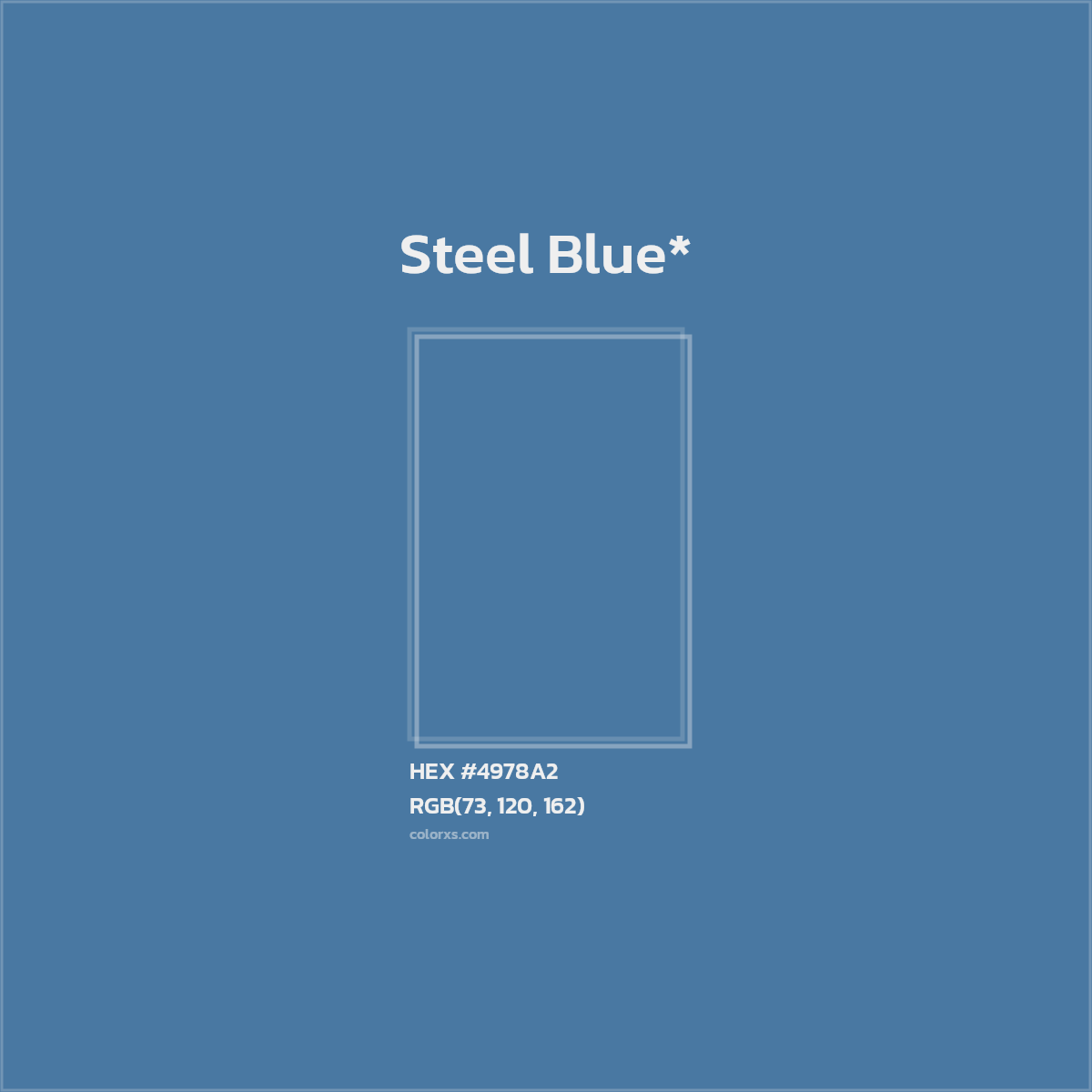 HEX #4978A2 Color Name, Color Code, Palettes, Similar Paints, Images