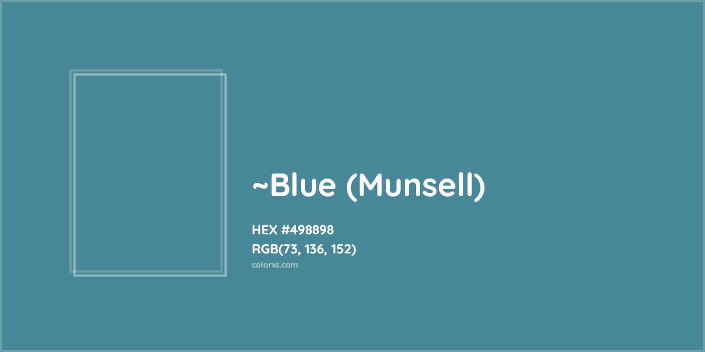 HEX #498898 Color Name, Color Code, Palettes, Similar Paints, Images