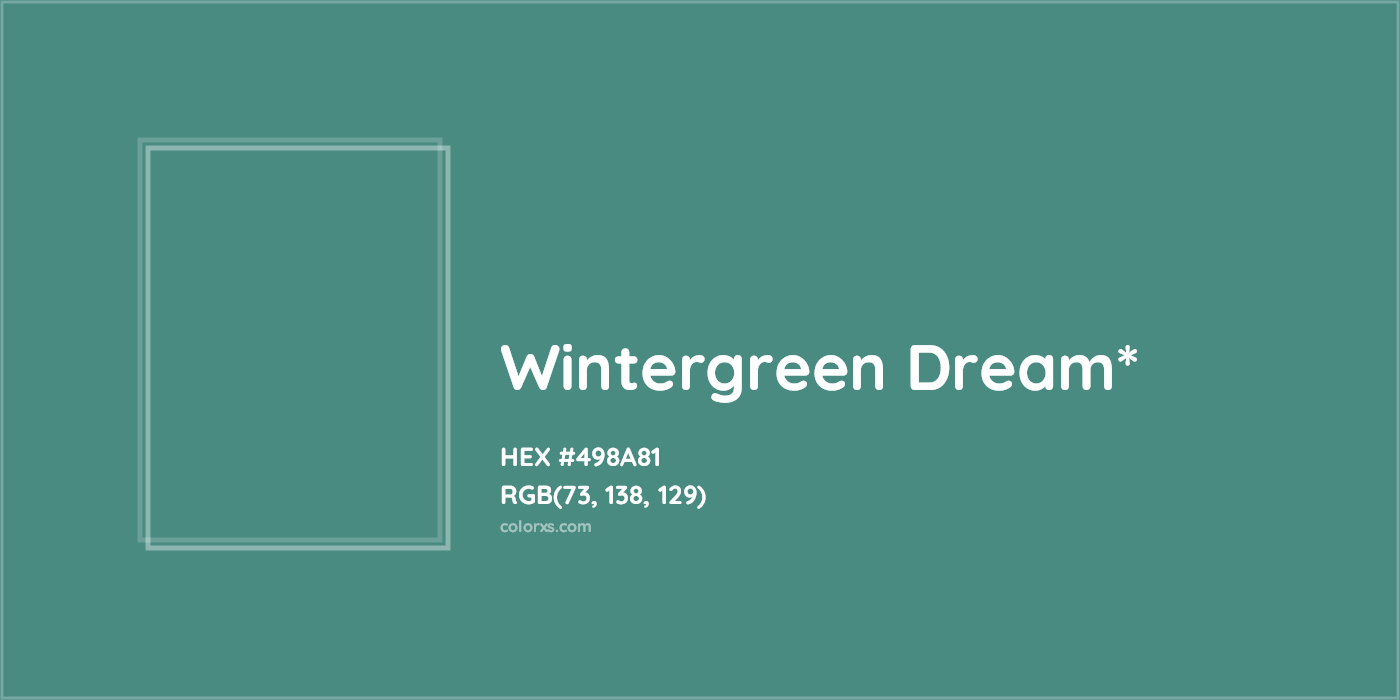HEX #498A81 Color Name, Color Code, Palettes, Similar Paints, Images