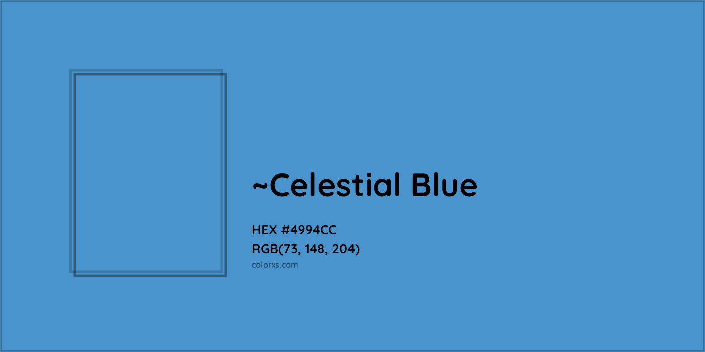HEX #4994CC Color Name, Color Code, Palettes, Similar Paints, Images