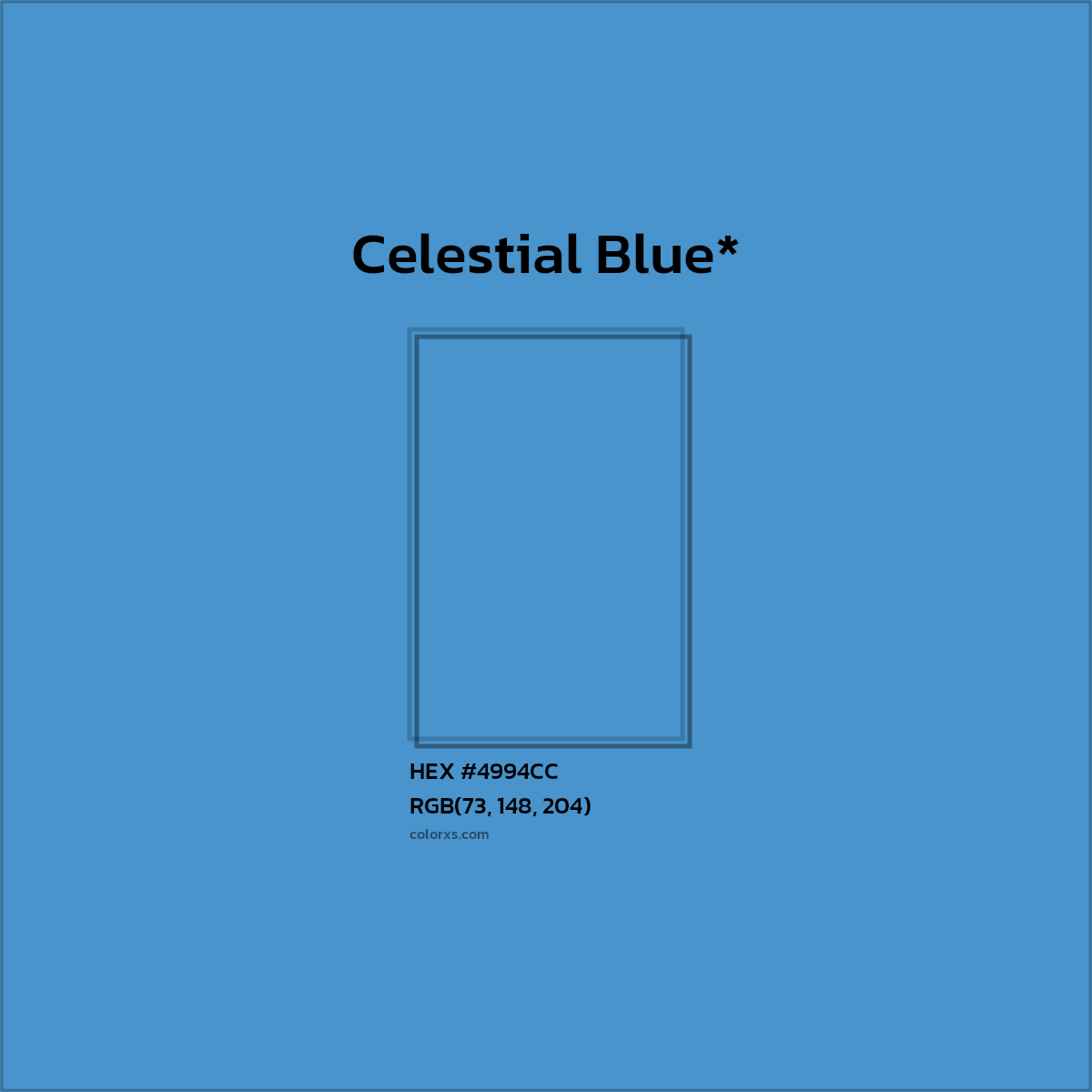 HEX #4994CC Color Name, Color Code, Palettes, Similar Paints, Images