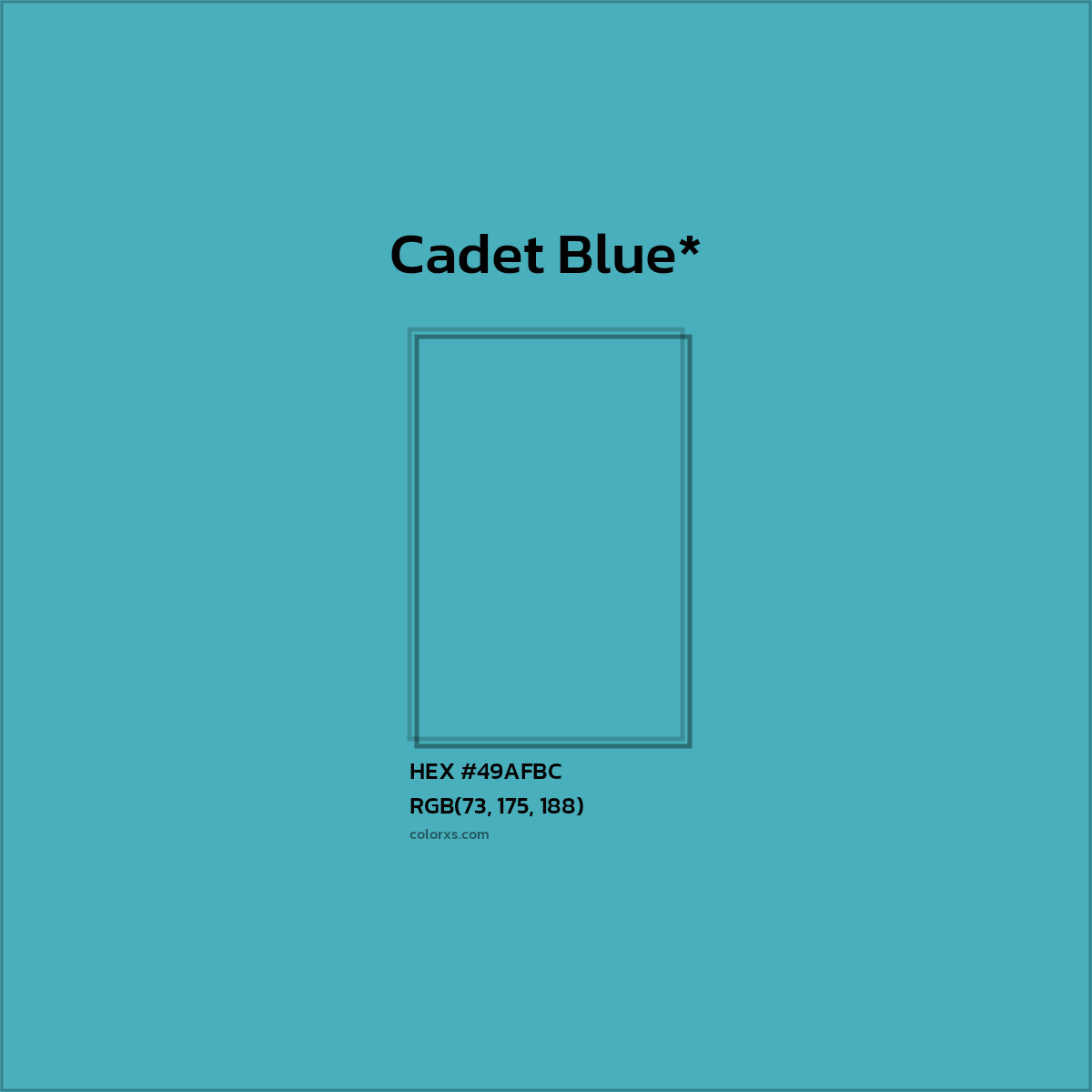 HEX #49AFBC Color Name, Color Code, Palettes, Similar Paints, Images