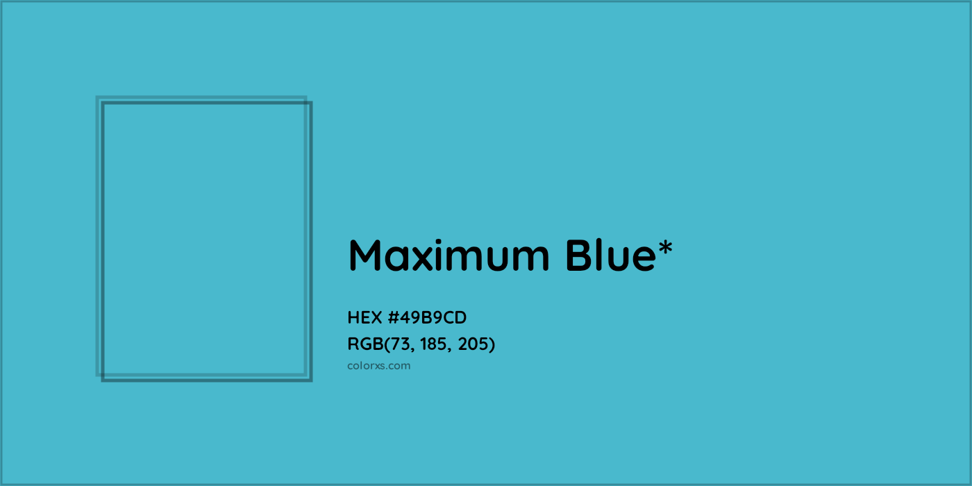 HEX #49B9CD Color Name, Color Code, Palettes, Similar Paints, Images