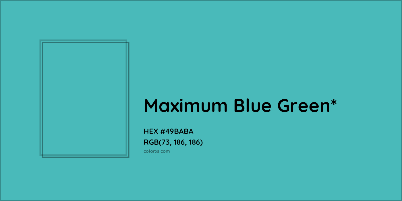 HEX #49BABA Color Name, Color Code, Palettes, Similar Paints, Images