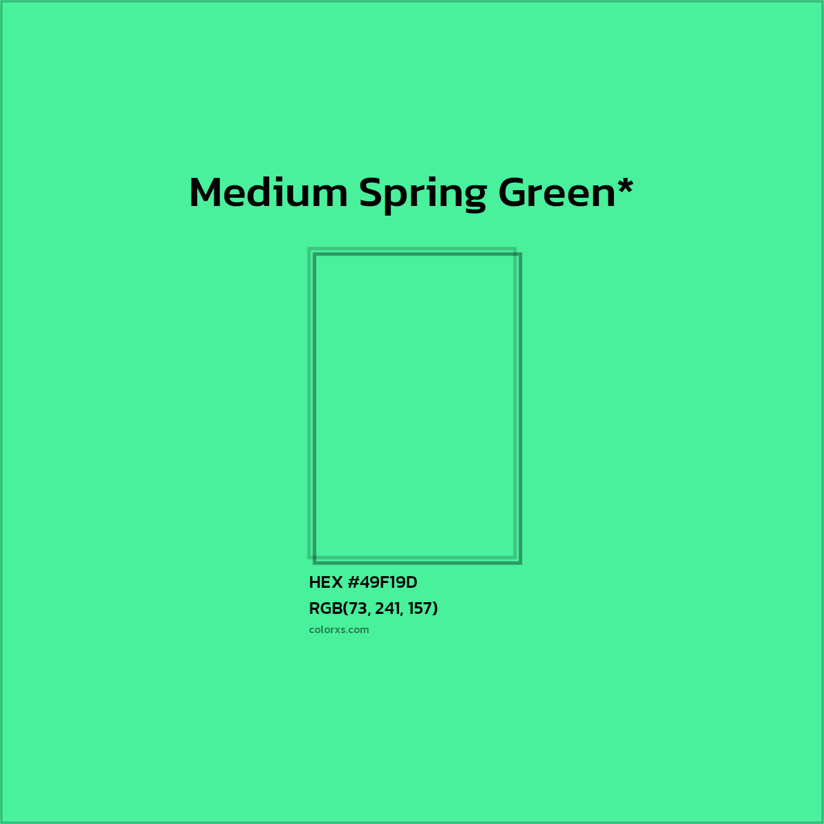 HEX #49F19D Color Name, Color Code, Palettes, Similar Paints, Images