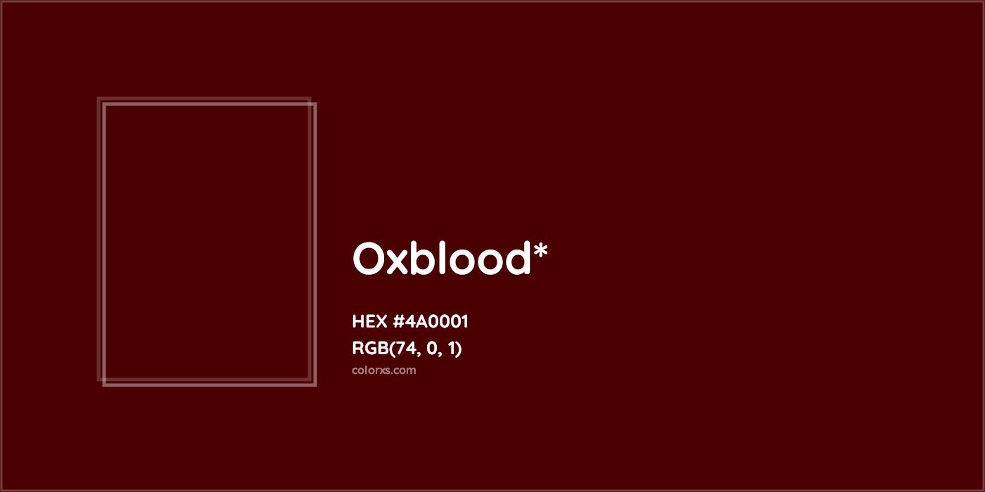 HEX #4A0001 Color Name, Color Code, Palettes, Similar Paints, Images
