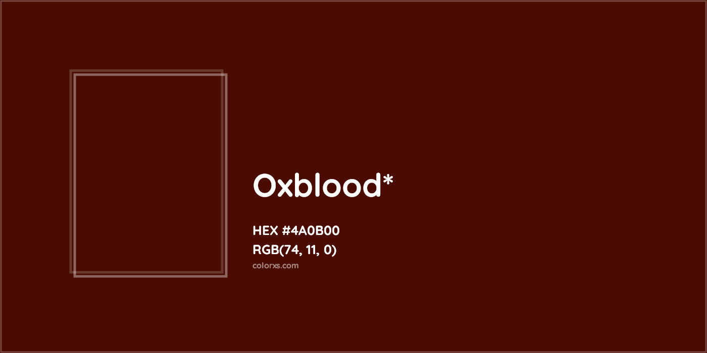 HEX #4A0B00 Color Name, Color Code, Palettes, Similar Paints, Images