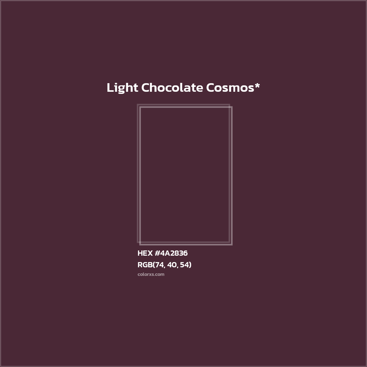 HEX #4A2836 Color Name, Color Code, Palettes, Similar Paints, Images