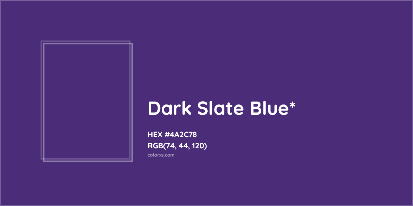 HEX #4A2C78 Color Name, Color Code, Palettes, Similar Paints, Images