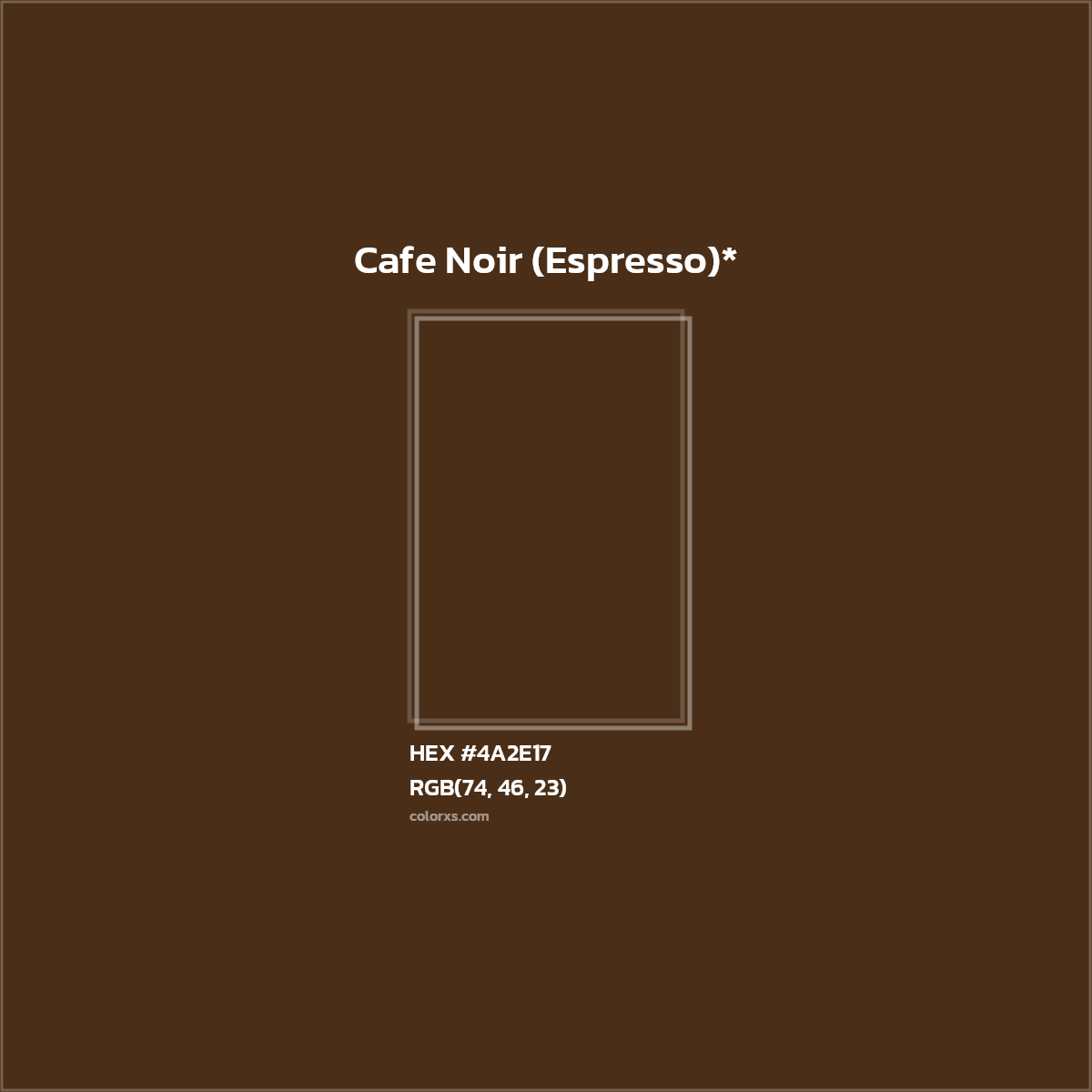 HEX #4A2E17 Color Name, Color Code, Palettes, Similar Paints, Images