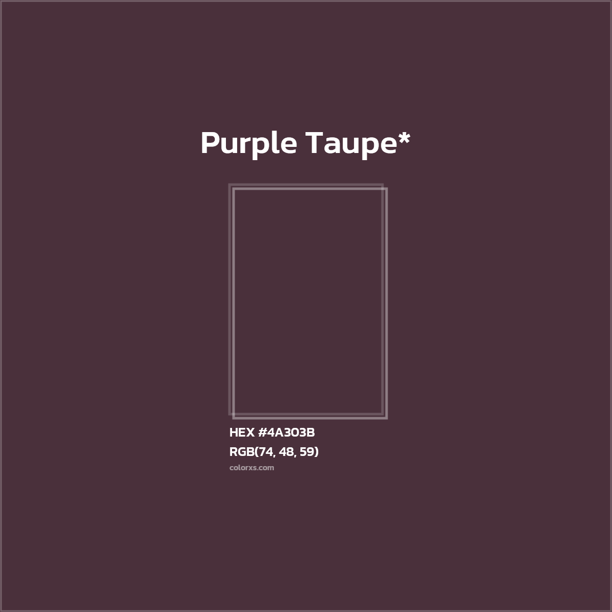 HEX #4A303B Color Name, Color Code, Palettes, Similar Paints, Images