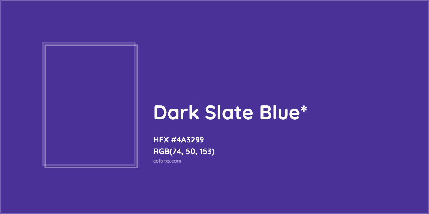 HEX #4A3299 Color Name, Color Code, Palettes, Similar Paints, Images