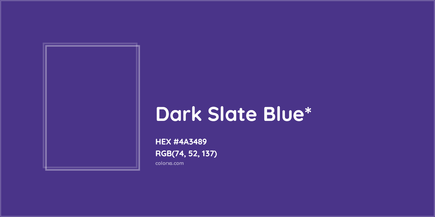 HEX #4A3489 Color Name, Color Code, Palettes, Similar Paints, Images