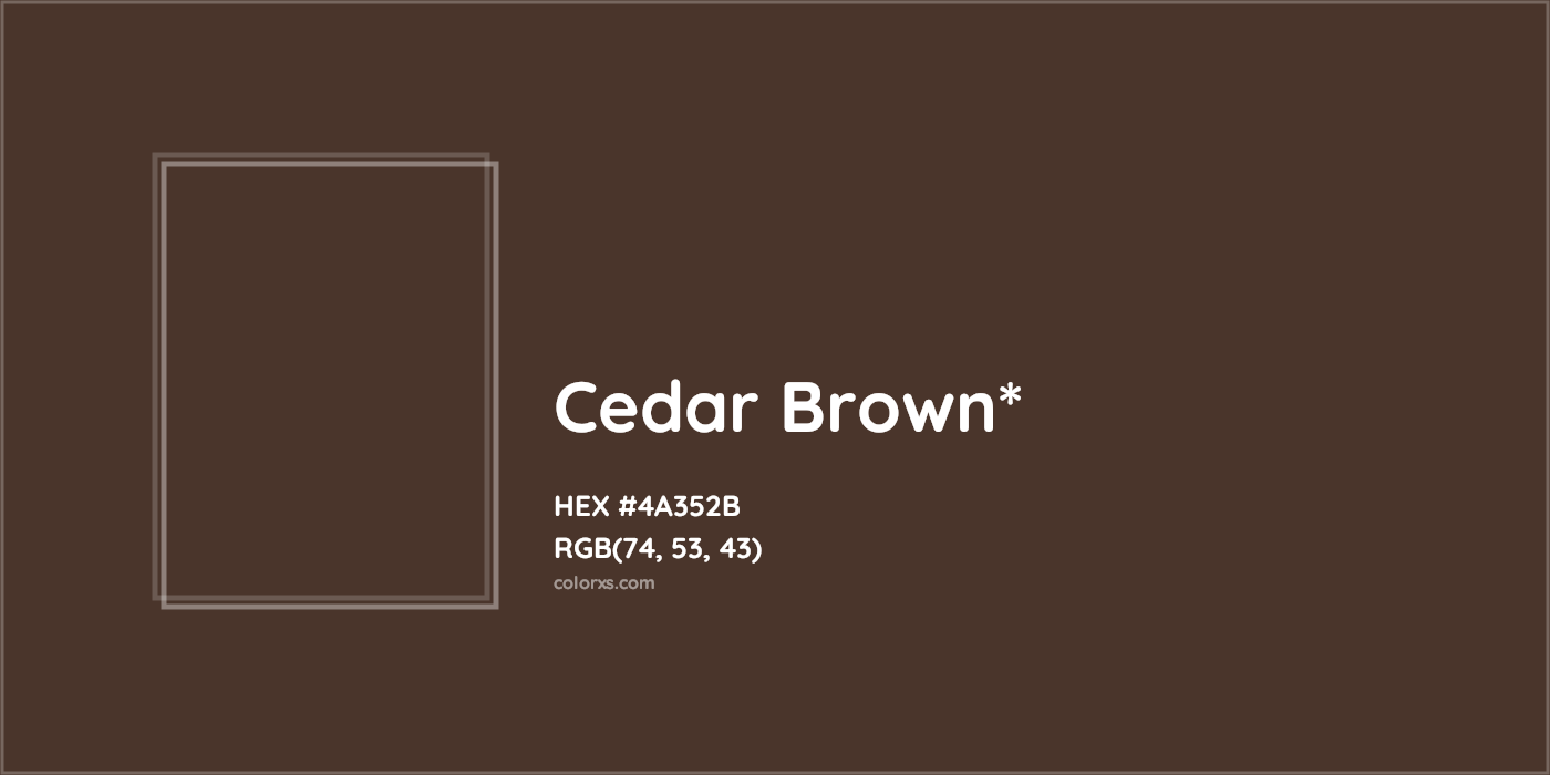 HEX #4A352B Color Name, Color Code, Palettes, Similar Paints, Images