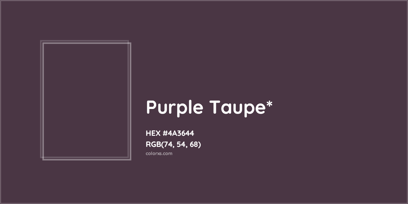 HEX #4A3644 Color Name, Color Code, Palettes, Similar Paints, Images