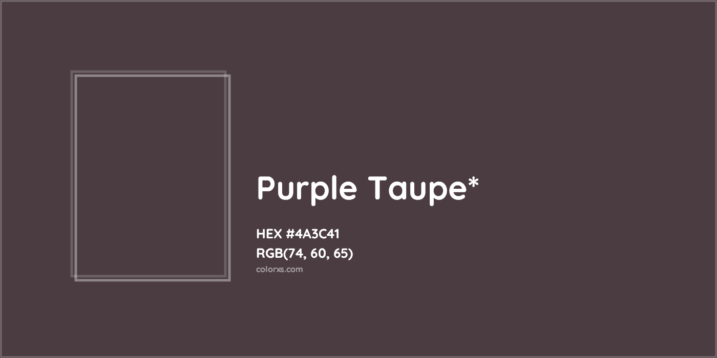 HEX #4A3C41 Color Name, Color Code, Palettes, Similar Paints, Images