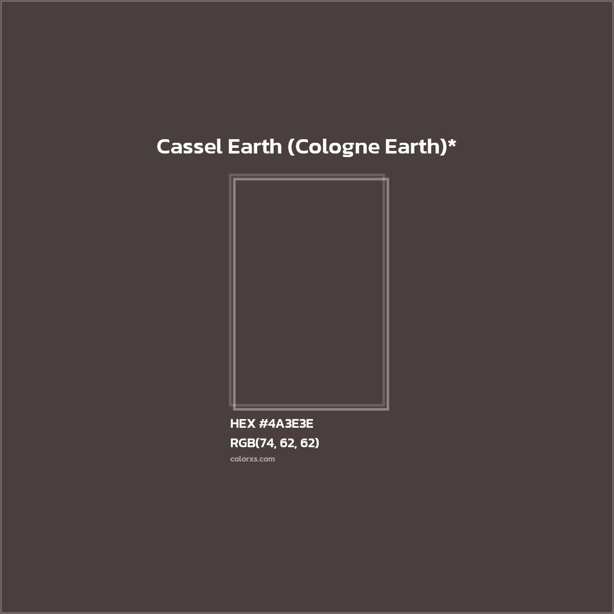 HEX #4A3E3E Color Name, Color Code, Palettes, Similar Paints, Images