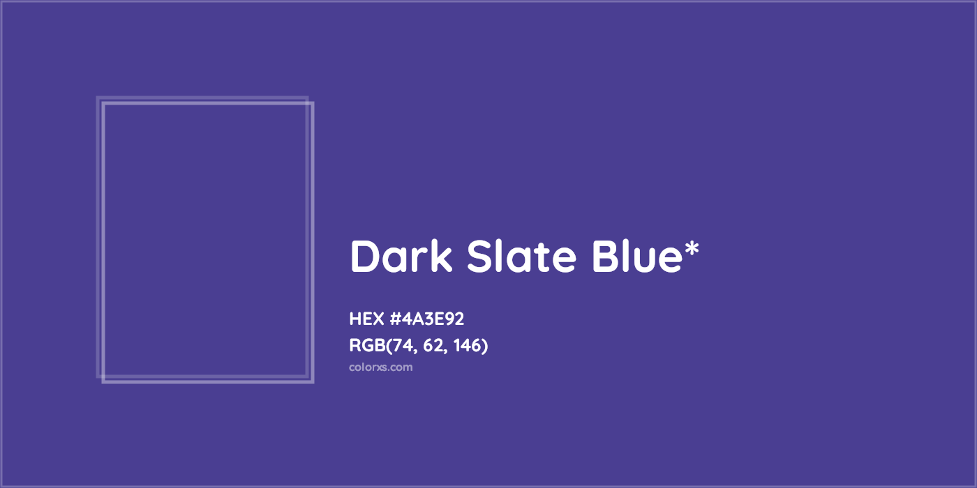 HEX #4A3E92 Color Name, Color Code, Palettes, Similar Paints, Images