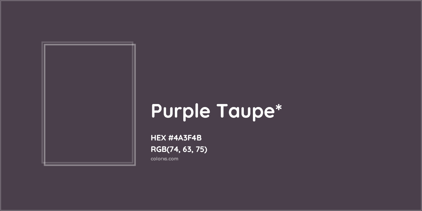 HEX #4A3F4B Color Name, Color Code, Palettes, Similar Paints, Images