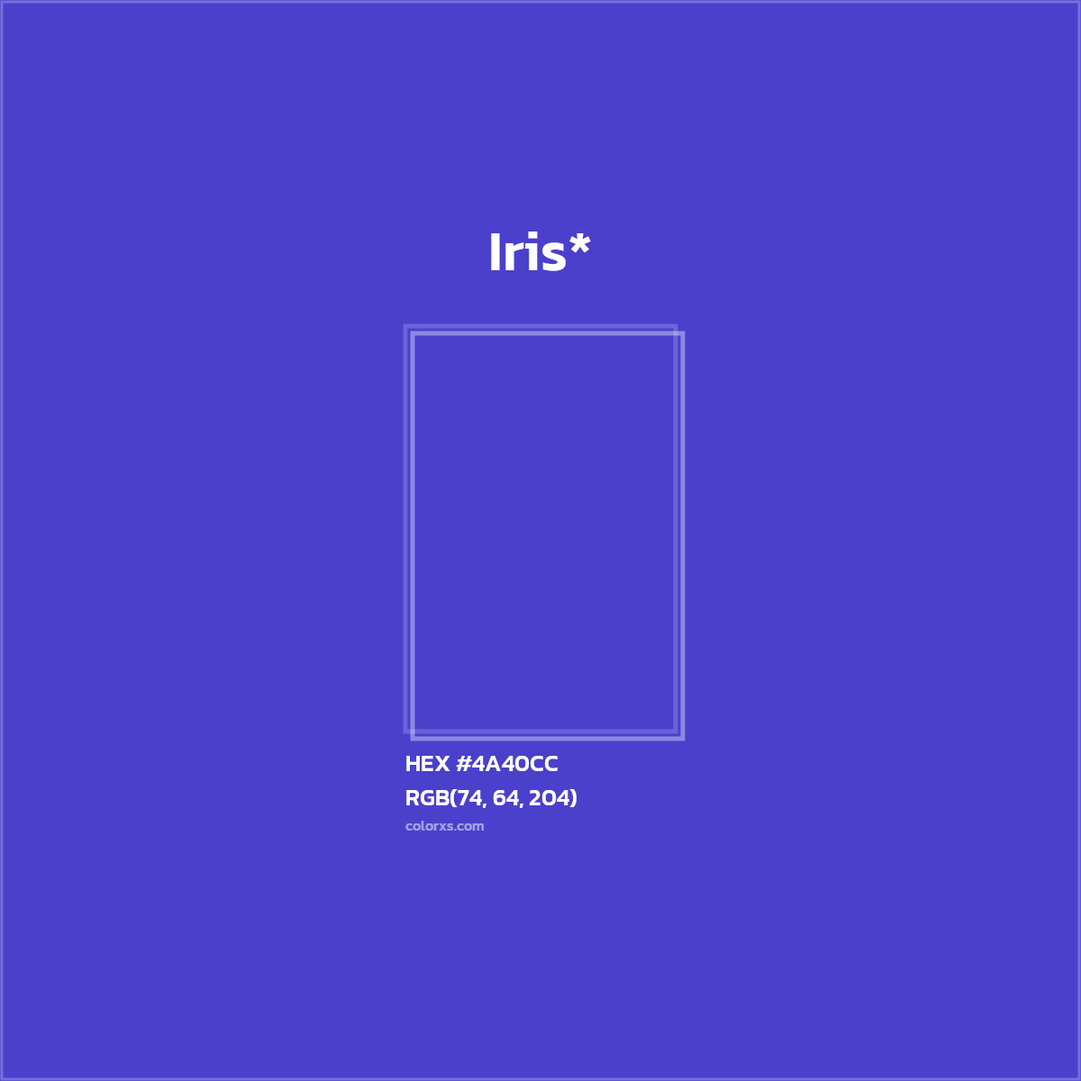 HEX #4A40CC Color Name, Color Code, Palettes, Similar Paints, Images