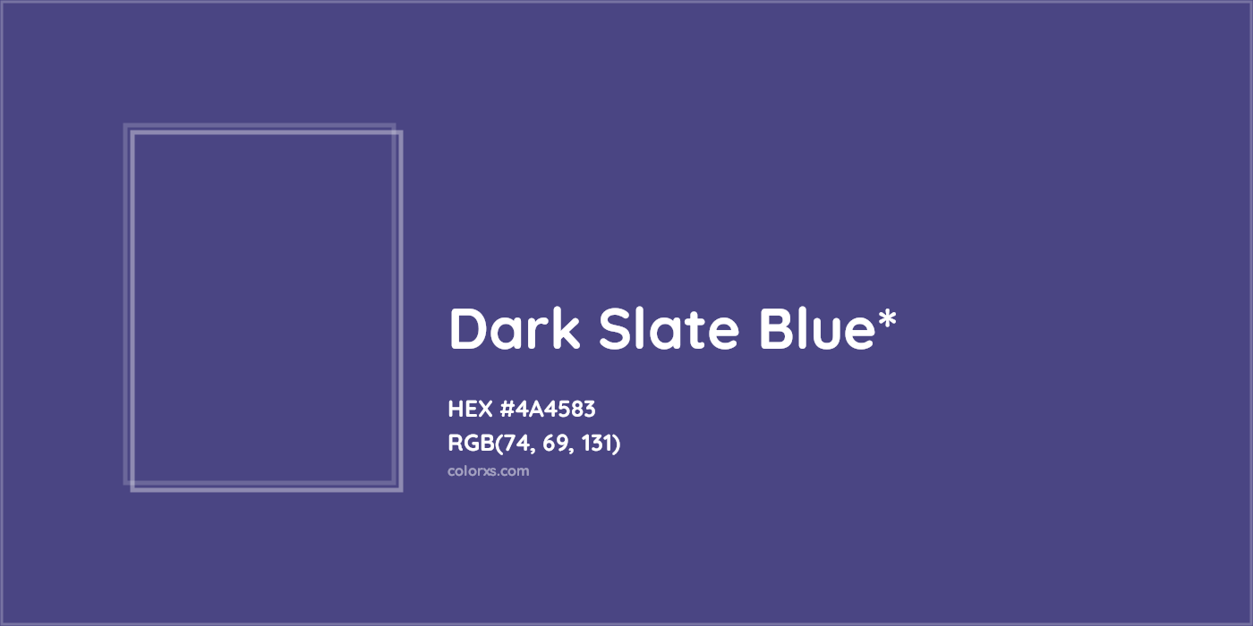 HEX #4A4583 Color Name, Color Code, Palettes, Similar Paints, Images