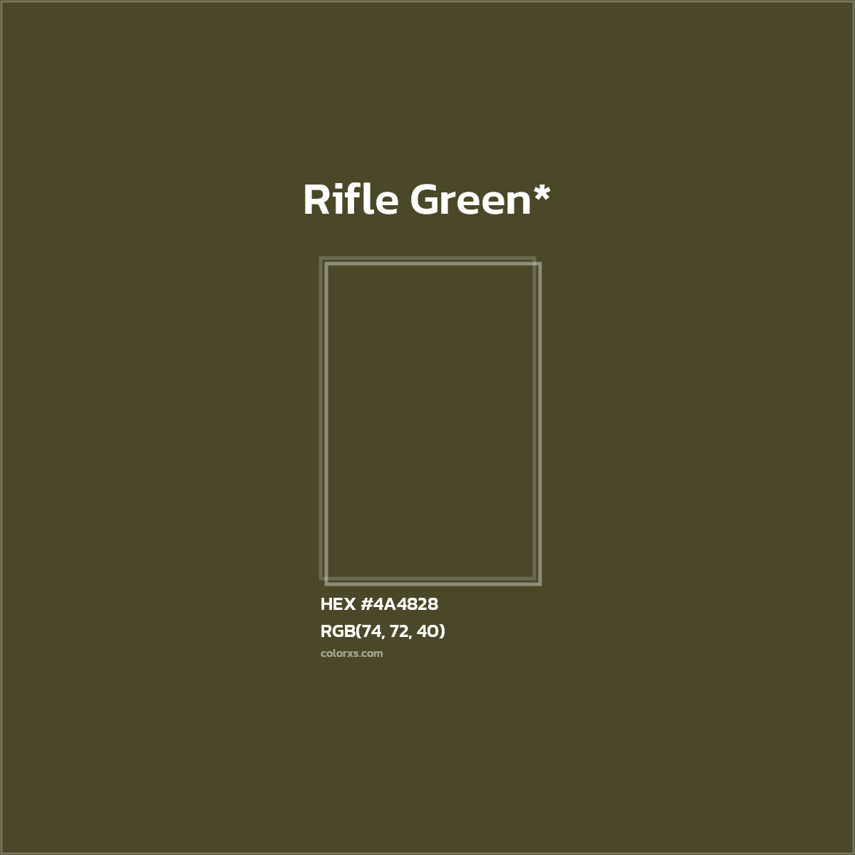 HEX #4A4828 Color Name, Color Code, Palettes, Similar Paints, Images