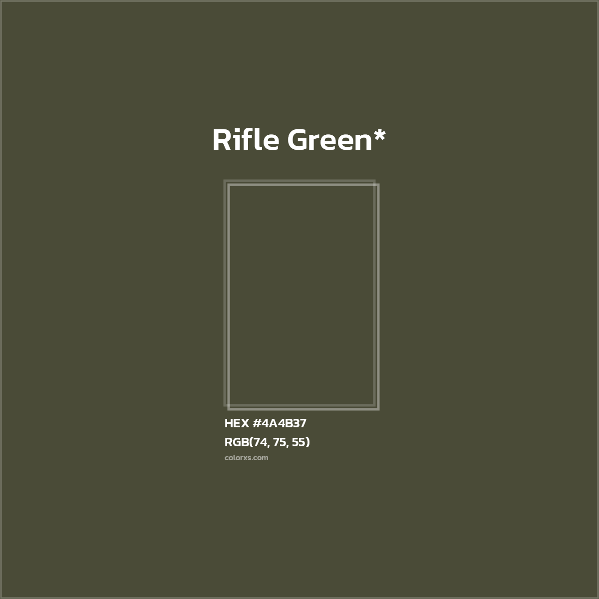 HEX #4A4B37 Color Name, Color Code, Palettes, Similar Paints, Images