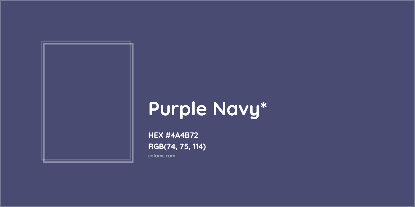 HEX #4A4B72 Color Name, Color Code, Palettes, Similar Paints, Images