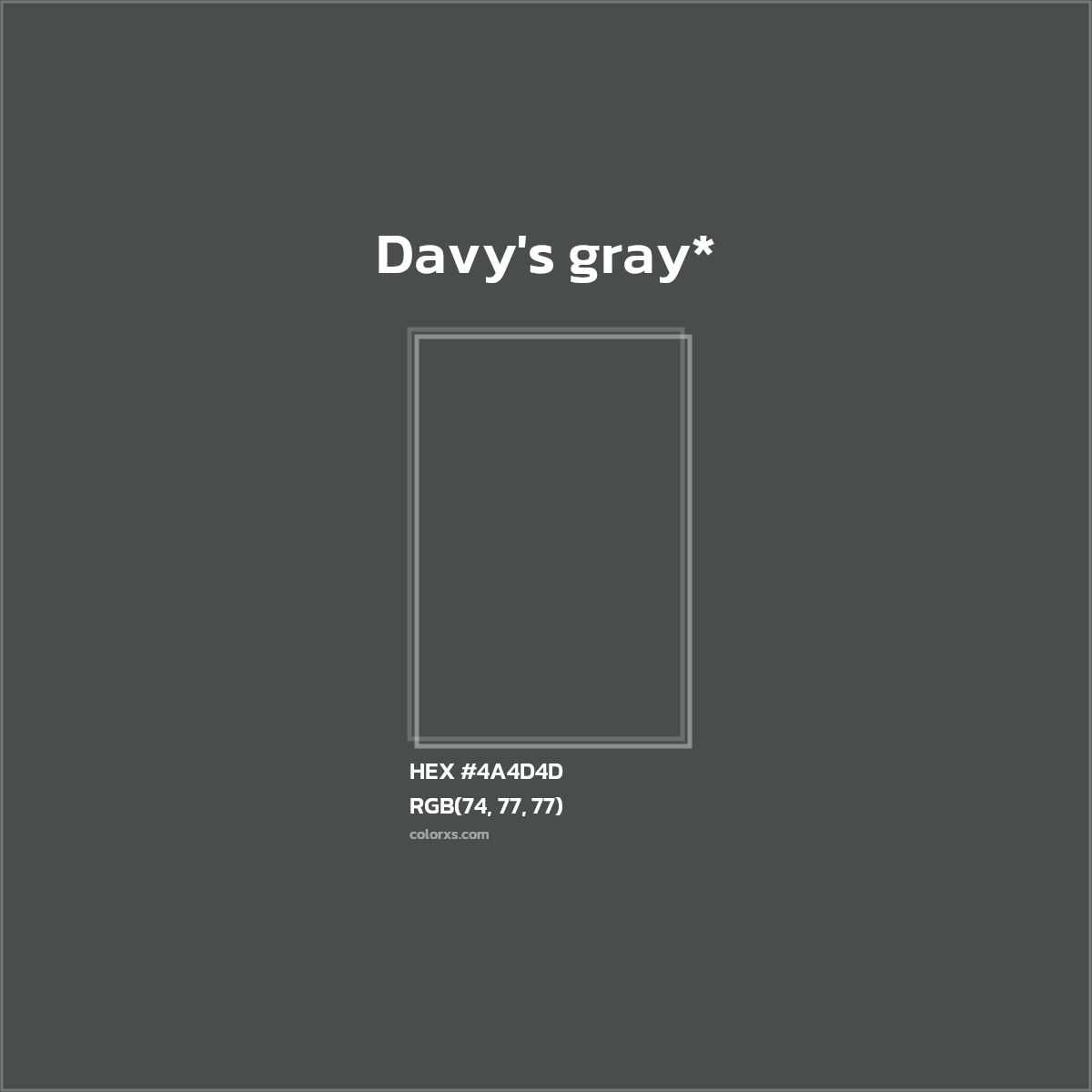 HEX #4A4D4D Color Name, Color Code, Palettes, Similar Paints, Images