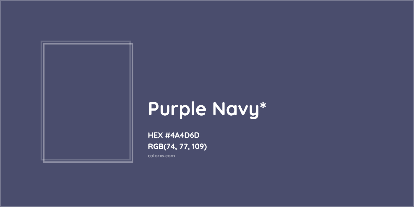 HEX #4A4D6D Color Name, Color Code, Palettes, Similar Paints, Images
