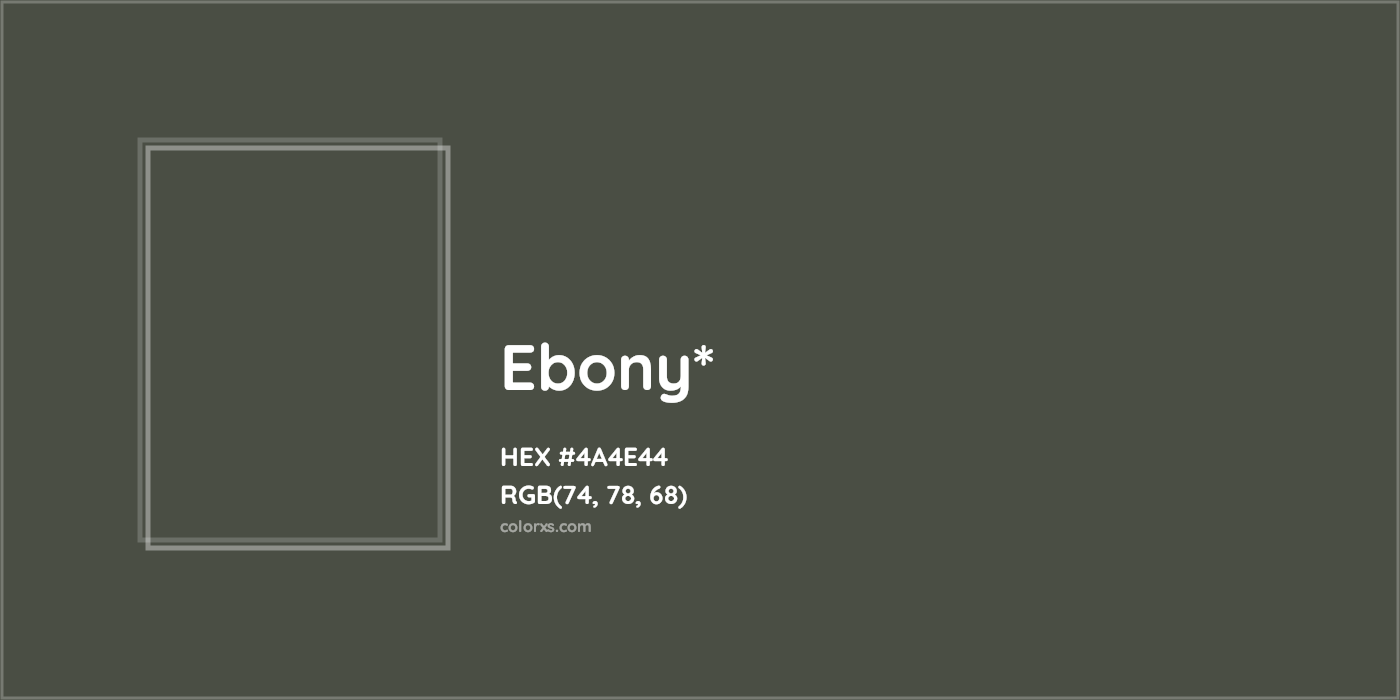 HEX #4A4E44 Color Name, Color Code, Palettes, Similar Paints, Images