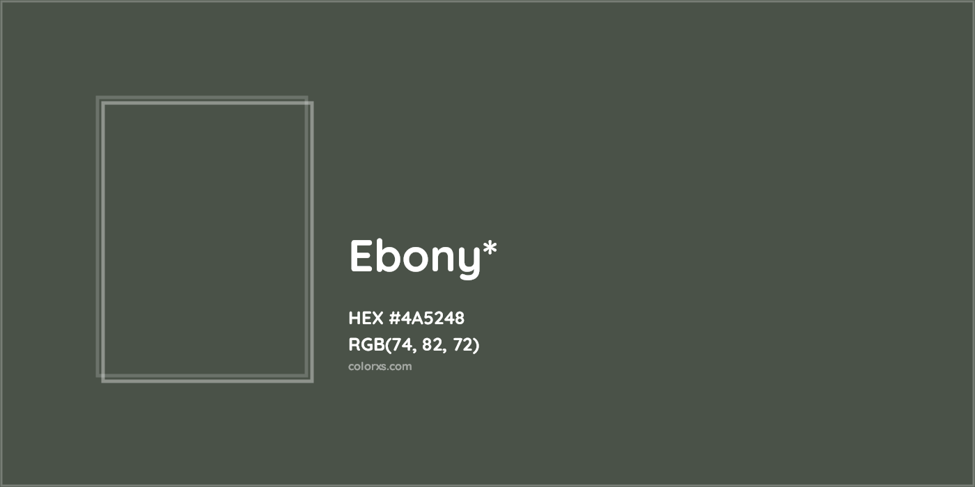 HEX #4A5248 Color Name, Color Code, Palettes, Similar Paints, Images