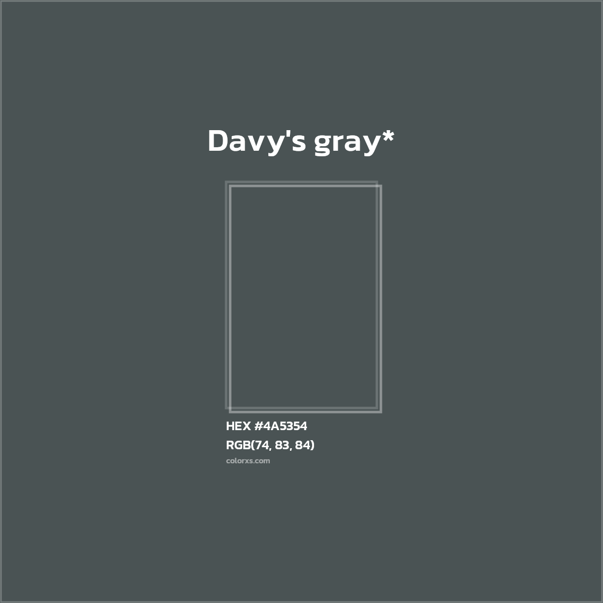 HEX #4A5354 Color Name, Color Code, Palettes, Similar Paints, Images
