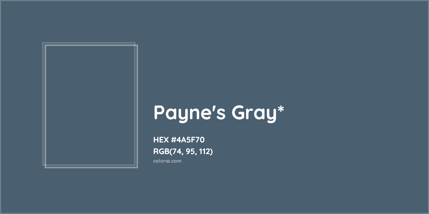 HEX #4A5F70 Color Name, Color Code, Palettes, Similar Paints, Images