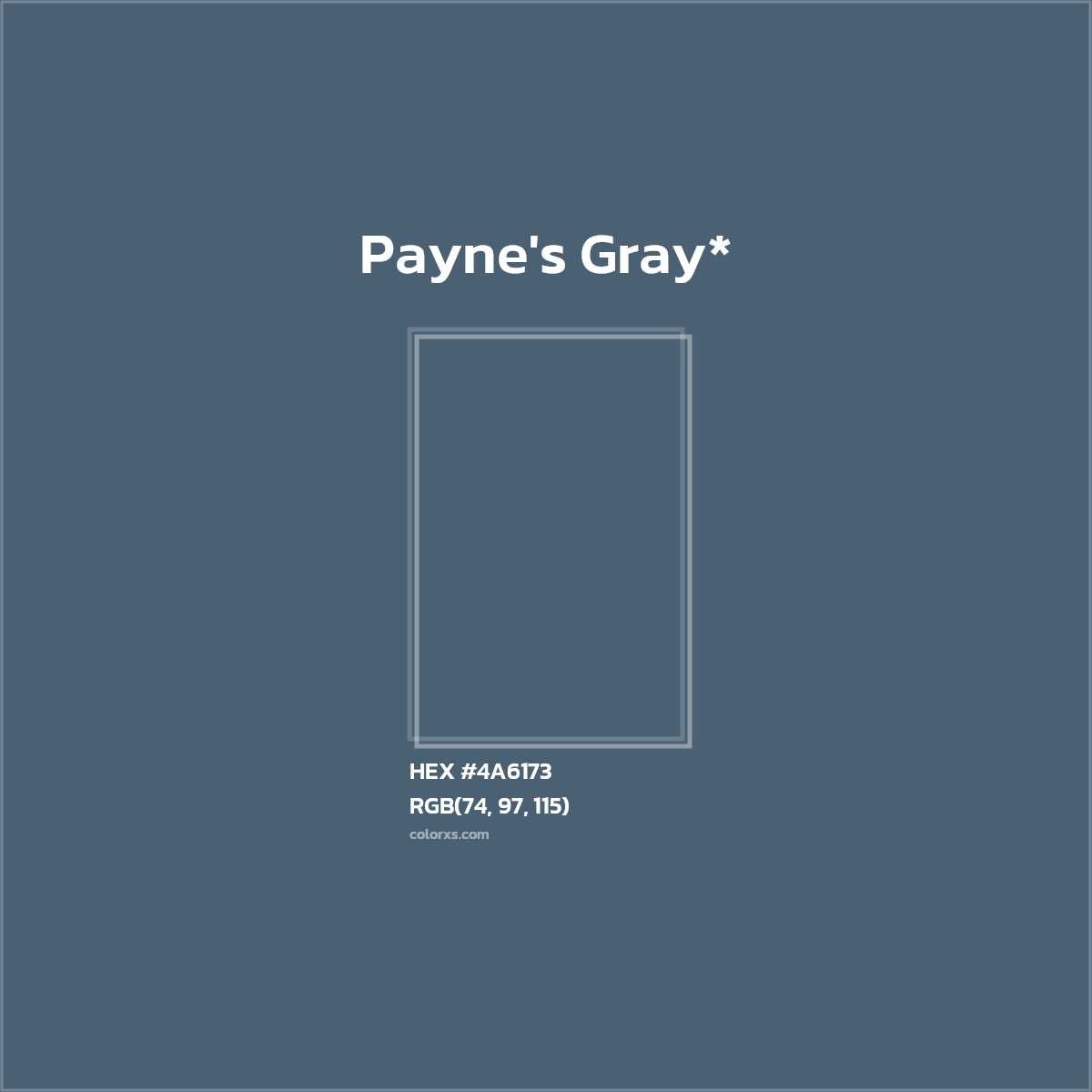 HEX #4A6173 Color Name, Color Code, Palettes, Similar Paints, Images