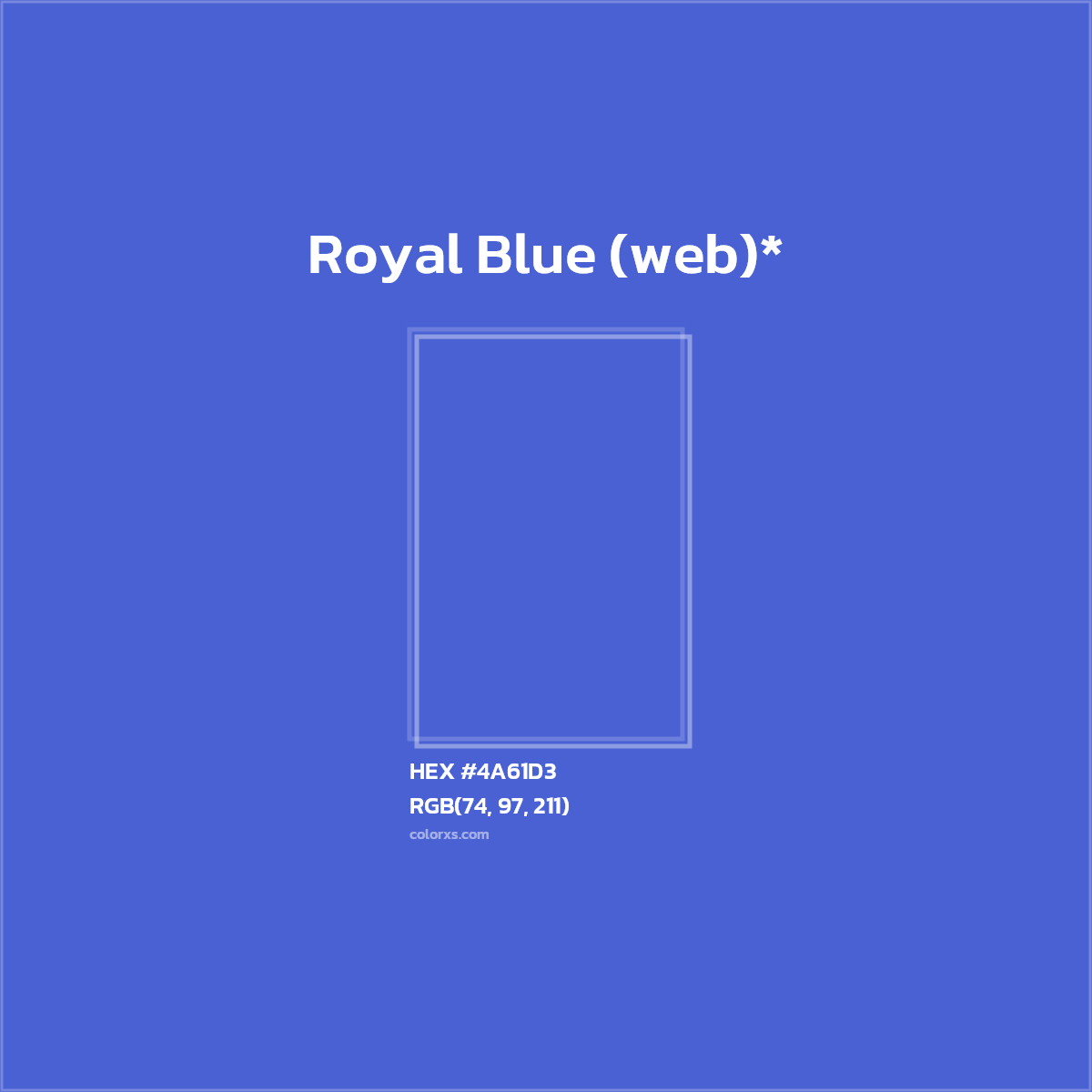 HEX #4A61D3 Color Name, Color Code, Palettes, Similar Paints, Images
