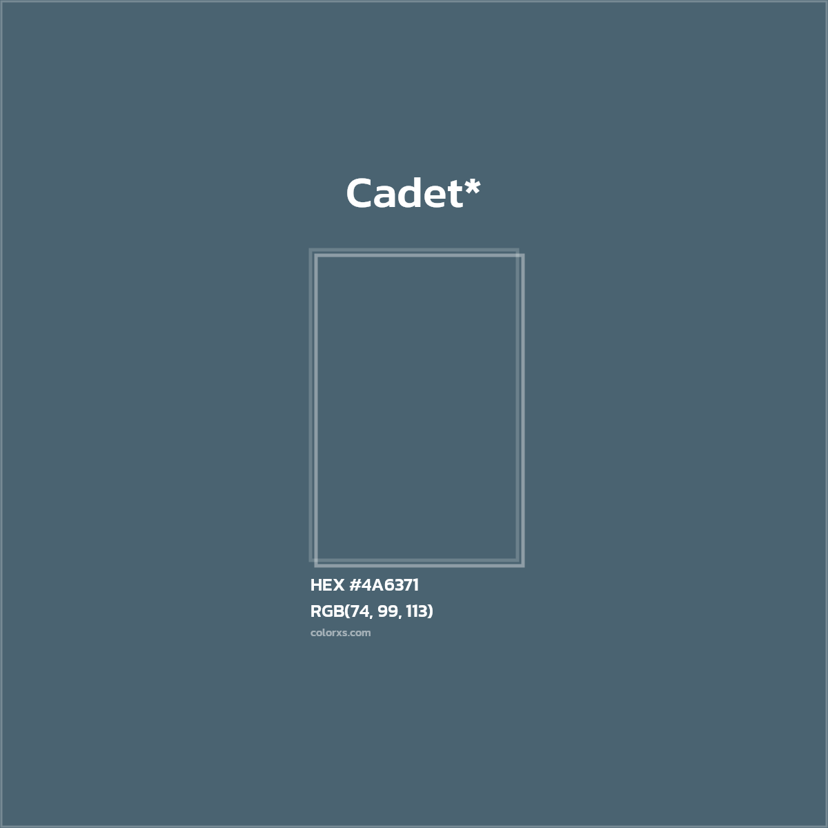 HEX #4A6371 Color Name, Color Code, Palettes, Similar Paints, Images