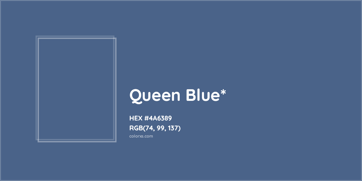 HEX #4A6389 Color Name, Color Code, Palettes, Similar Paints, Images