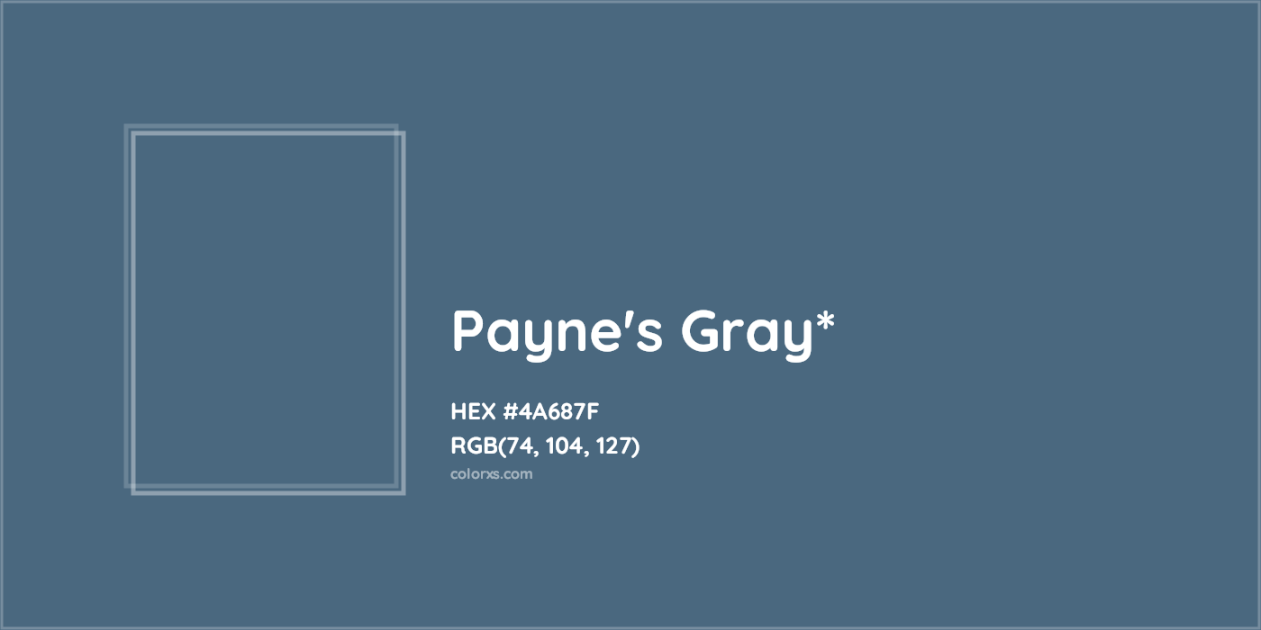 HEX #4A687F Color Name, Color Code, Palettes, Similar Paints, Images