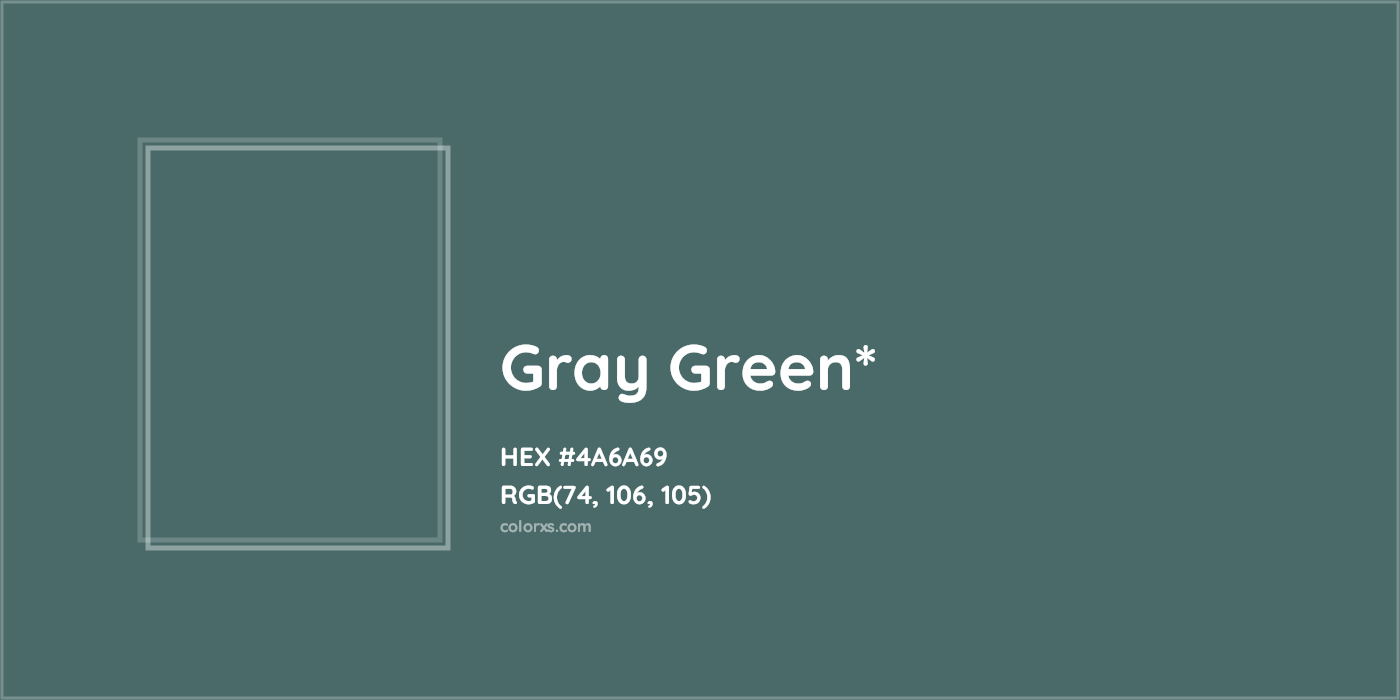 HEX #4A6A69 Color Name, Color Code, Palettes, Similar Paints, Images