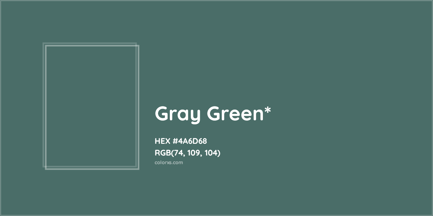 HEX #4A6D68 Color Name, Color Code, Palettes, Similar Paints, Images